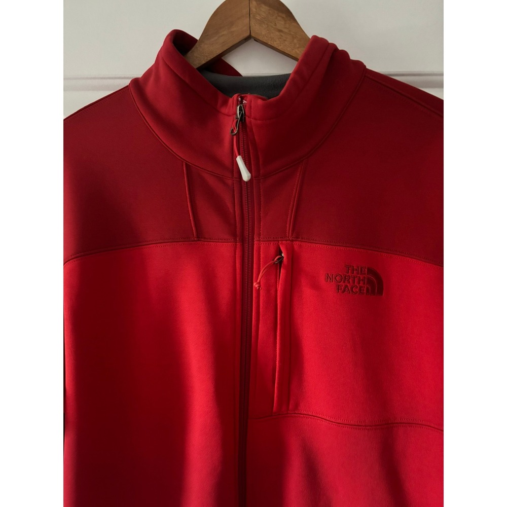 The North Face Apex Bionic Softshell Jacket Mens Large Red Full Zip Windproof